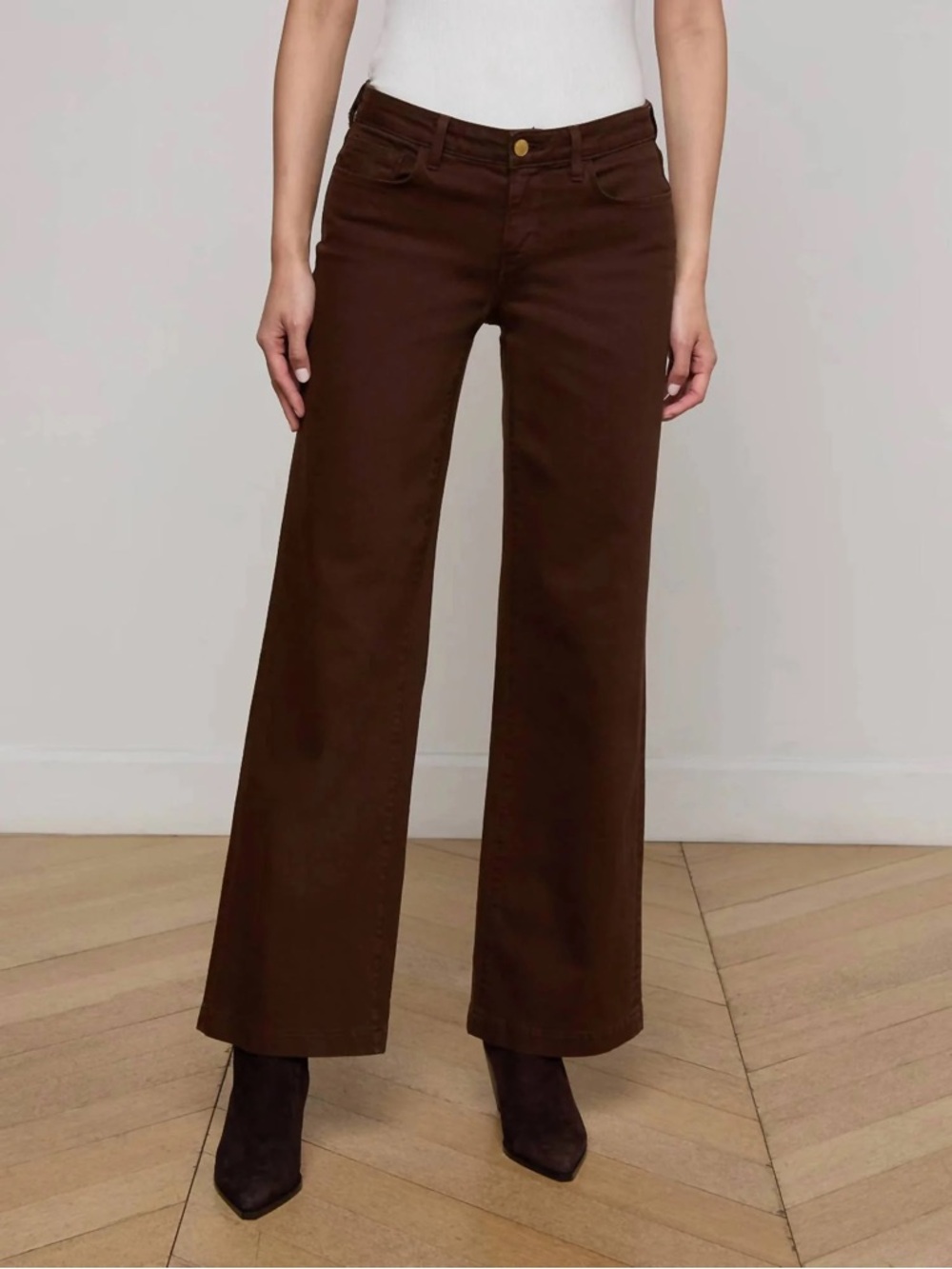 L'AGENCE Brown Denim Jeans with Branded Tag